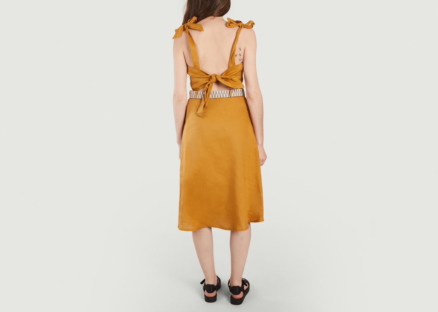 L'exception Robe Ricchi En Lin Ocre La Petite Française