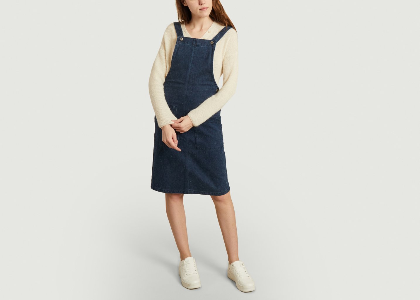 l'exception Robe salopette en chanvre Denim Thinking Mu