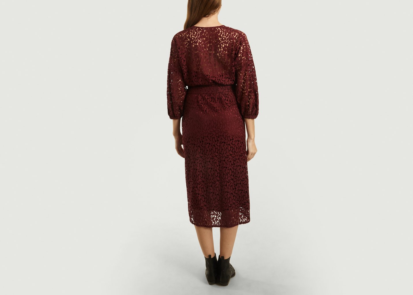 L'exception Robe Shades Lace Doublée Bordeaux Roseanna