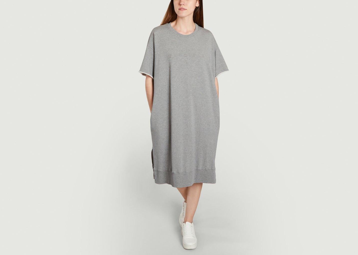 L'exception Robe T Shirt Oversize Gris MM6 Maison Margiela