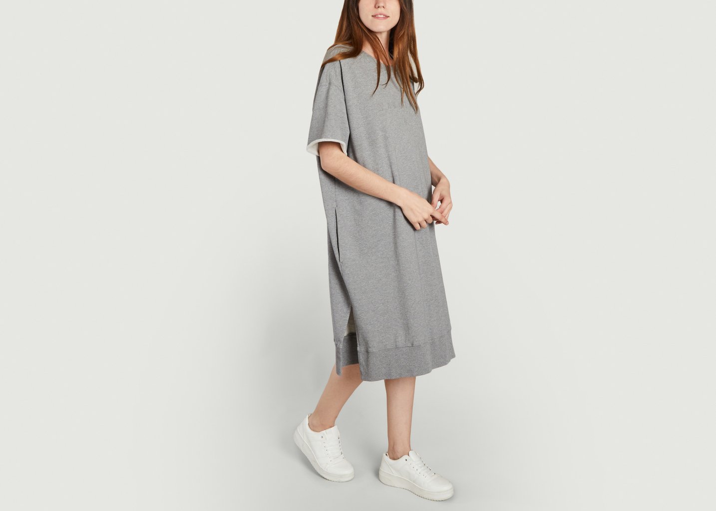 L'exception Robe T Shirt Oversize Gris MM6 Maison Margiela