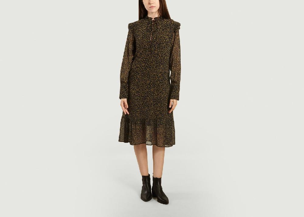 L'exception Robe Zillow à Volants Noir By Malene Birger