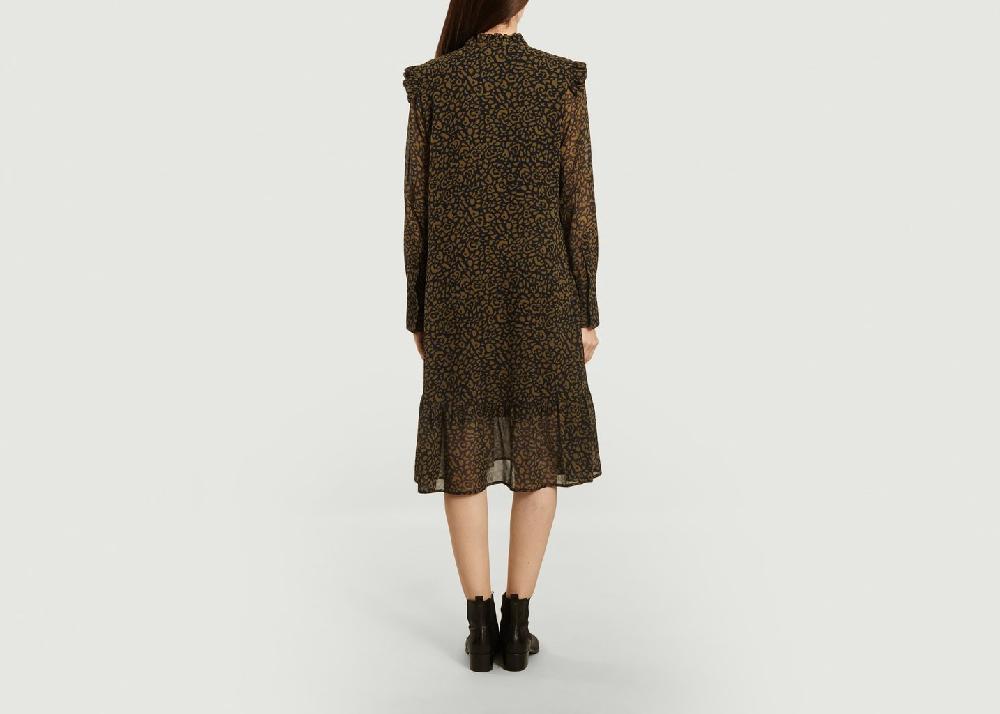 L'exception Robe Zillow à Volants Noir By Malene Birger