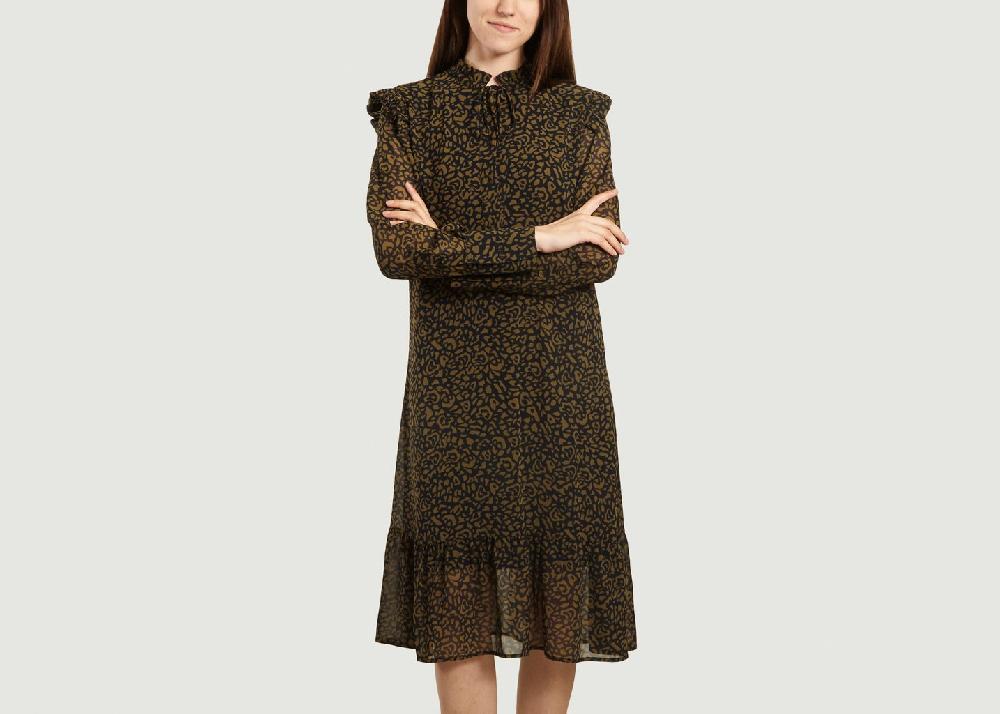 l'exception Robe Zillow à volants Noir By Malene Birger