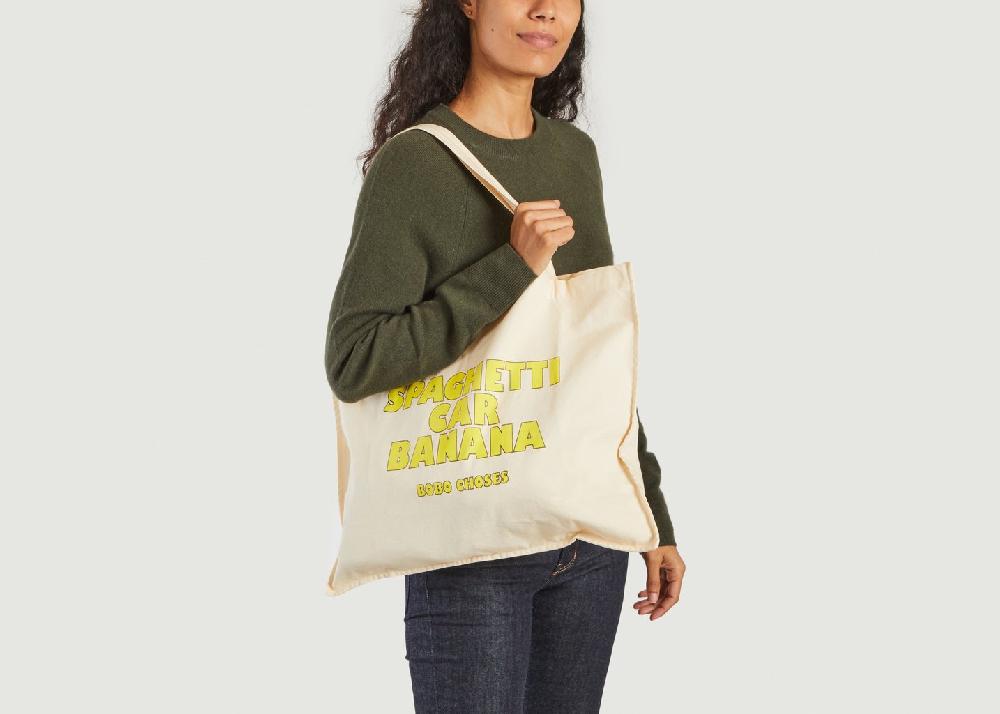 L'exception Sac Fourre Tout Spaghetti Car Banana Ecru Bobo Choses