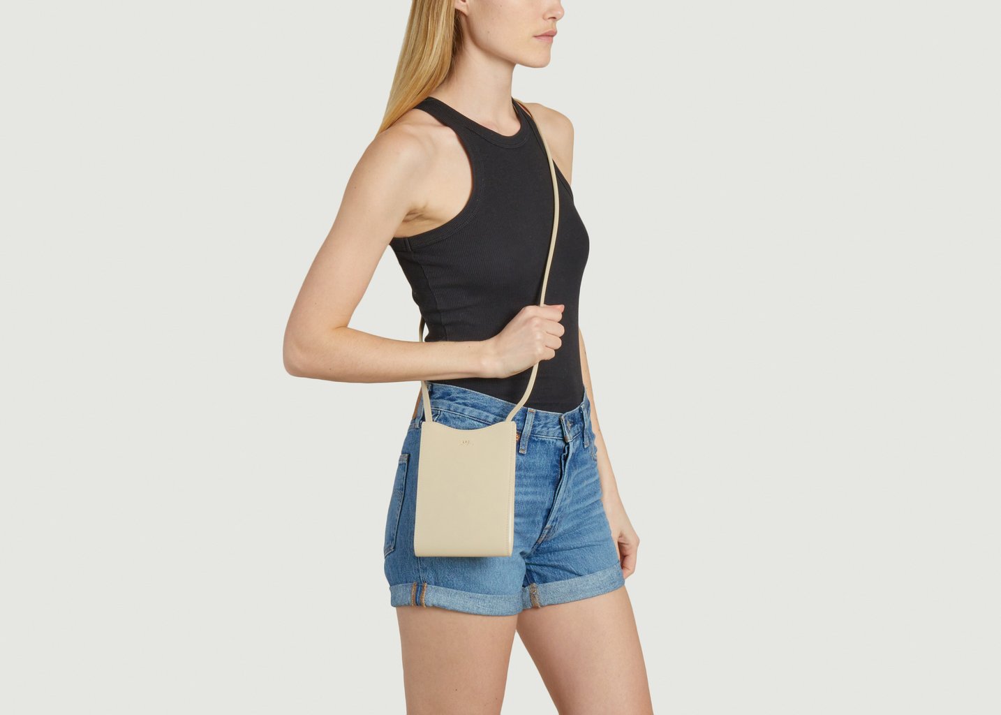 L'exception Sac Pochette Neck Pouch Jamie Crème APC Paris
