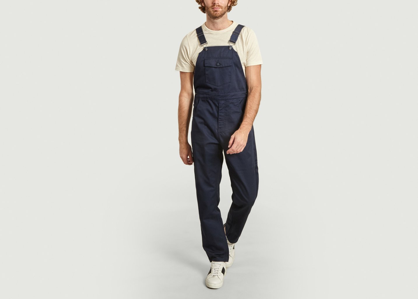 L'exception Salopette Coton Twill Bleu Marine M.C. Overalls