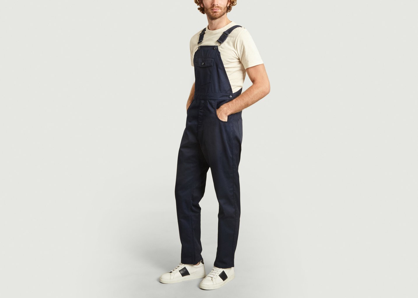 L'exception Salopette Coton Twill Bleu Marine M.C. Overalls