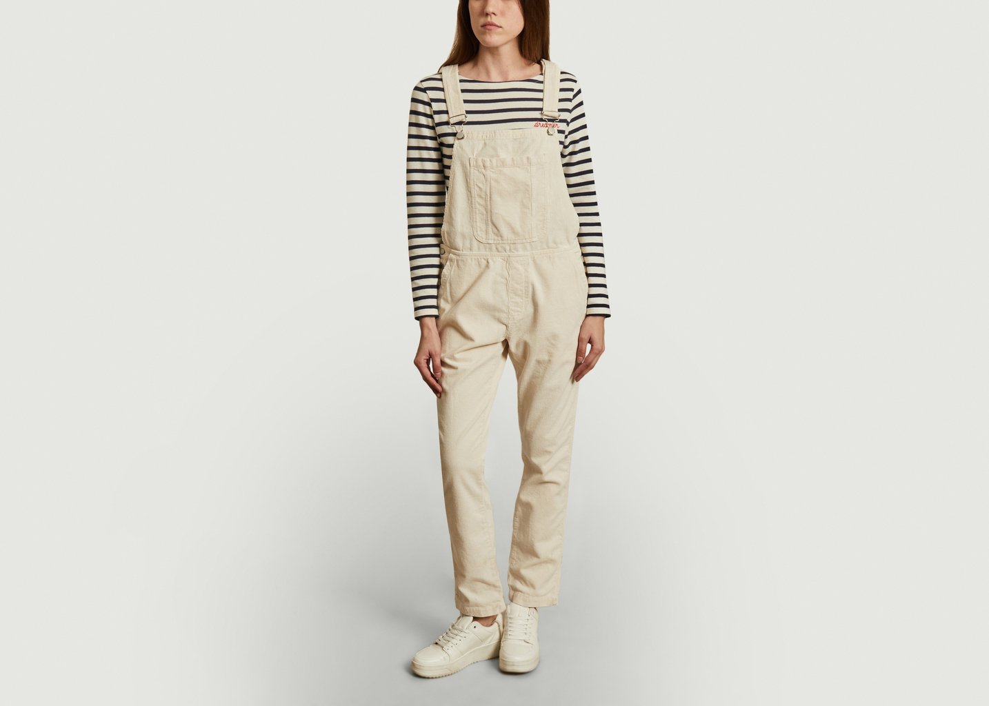 L'exception Salopette En Velours Pandol Blanc Hartford
