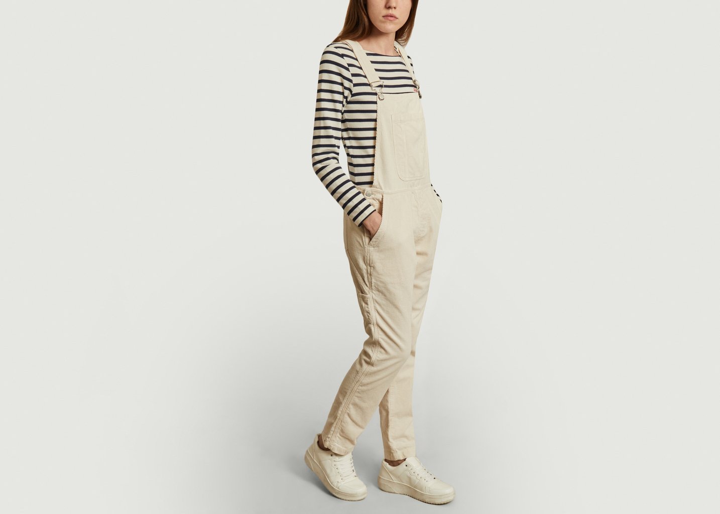L'exception Salopette En Velours Pandol Blanc Hartford