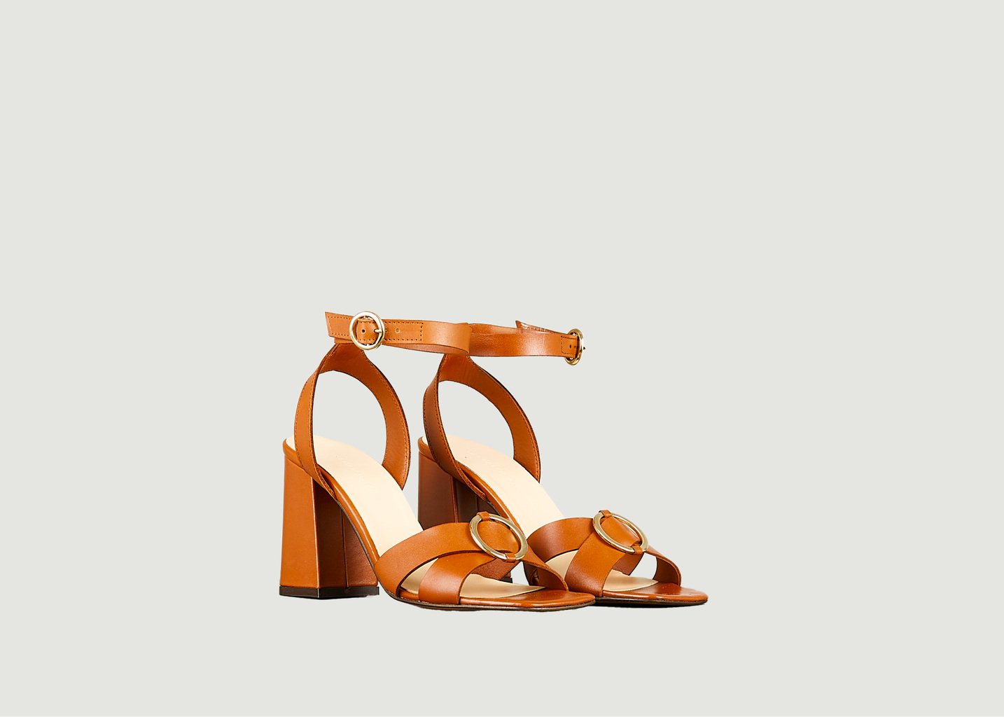 l'exception Sandale à talon IO en cuir naturel Camel Tila March