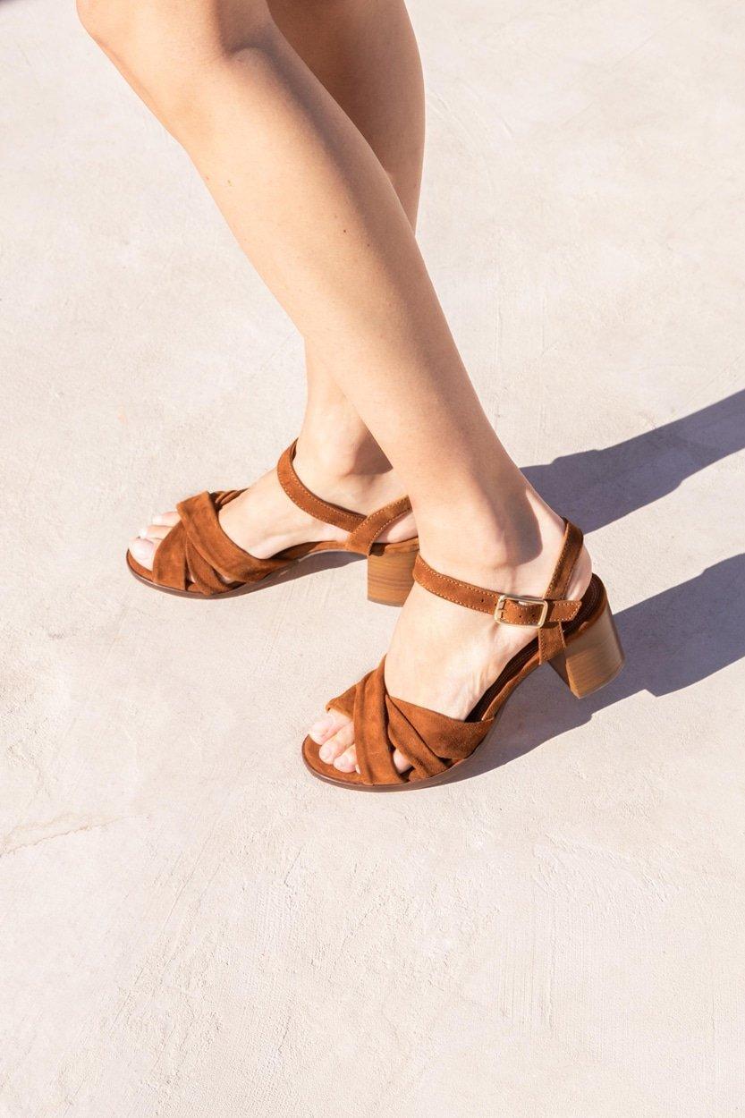 L'exception Sandale Antoinette Cognac Maison Toufet