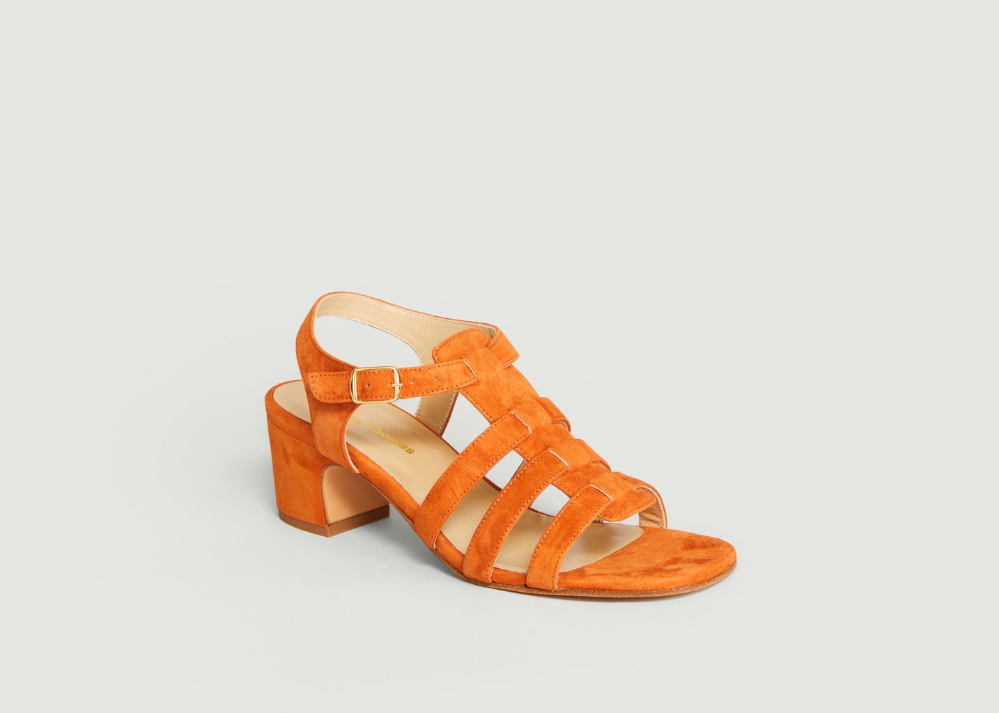 l'exception Sandale Goudes Velours Ola Camel Anne Thomas Chaussures
