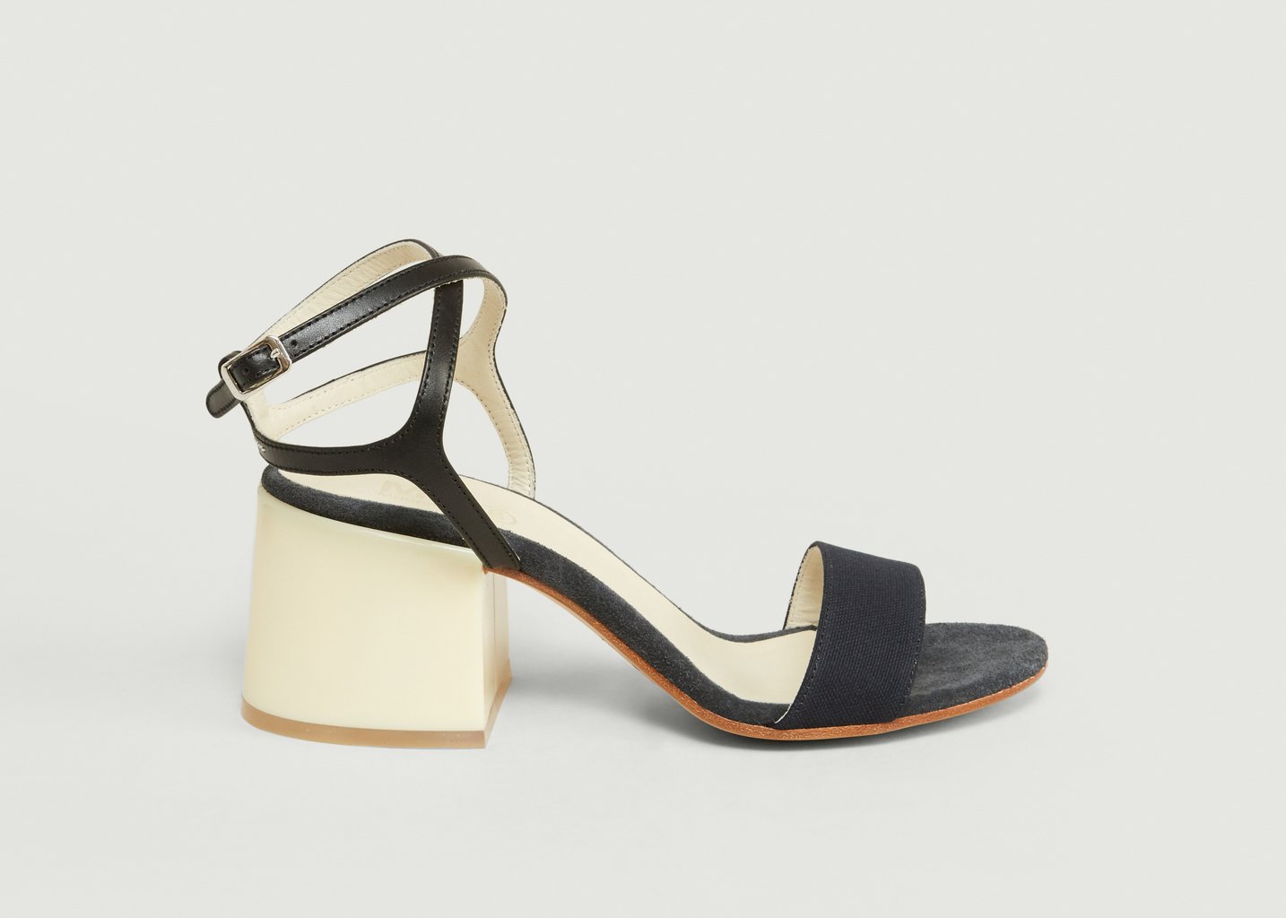 L'exception Sandales à Talons Bleu Marine MM6 Maison Margiela