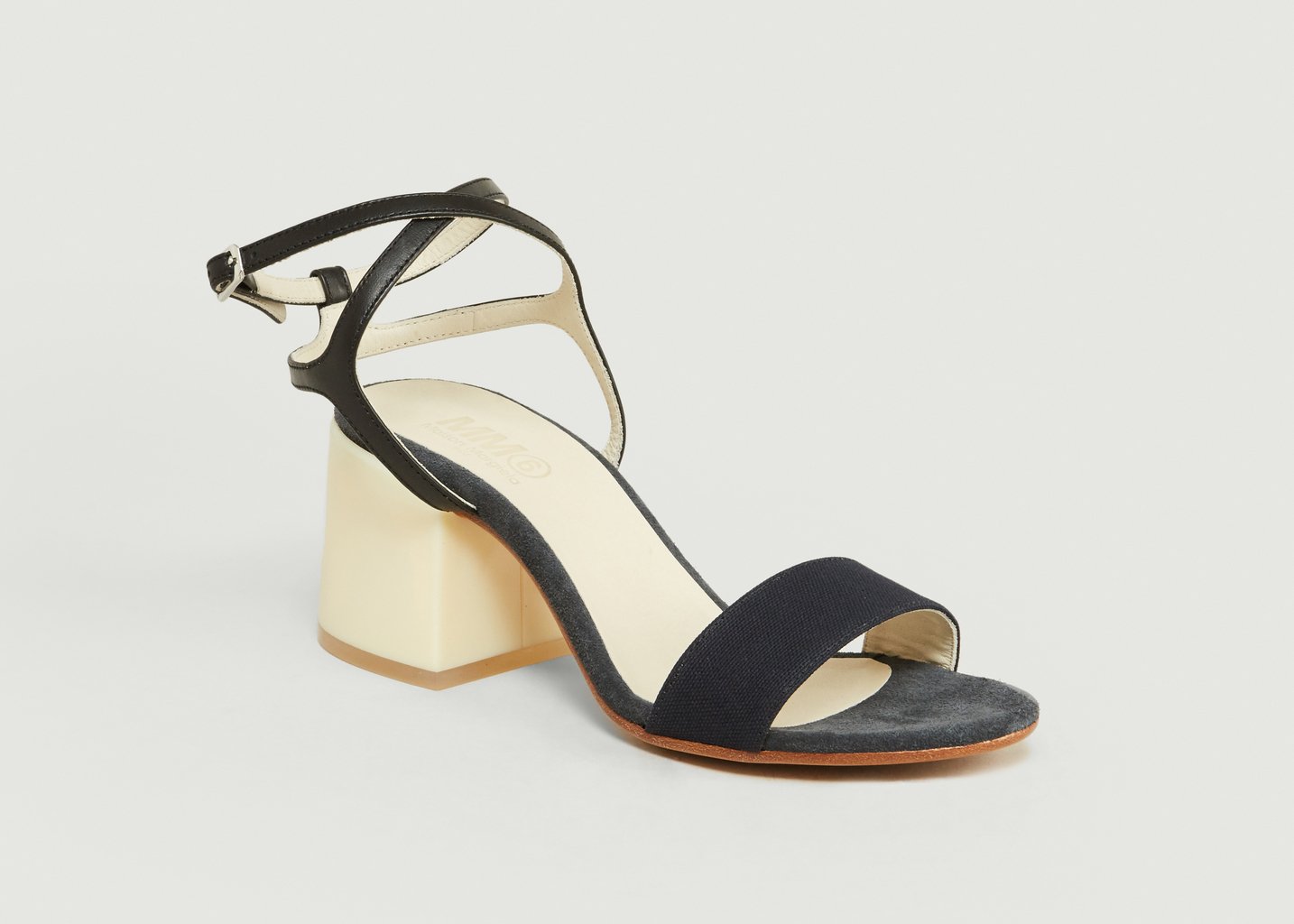 l'exception Sandales à Talons Bleu Marine MM6 Maison Margiela