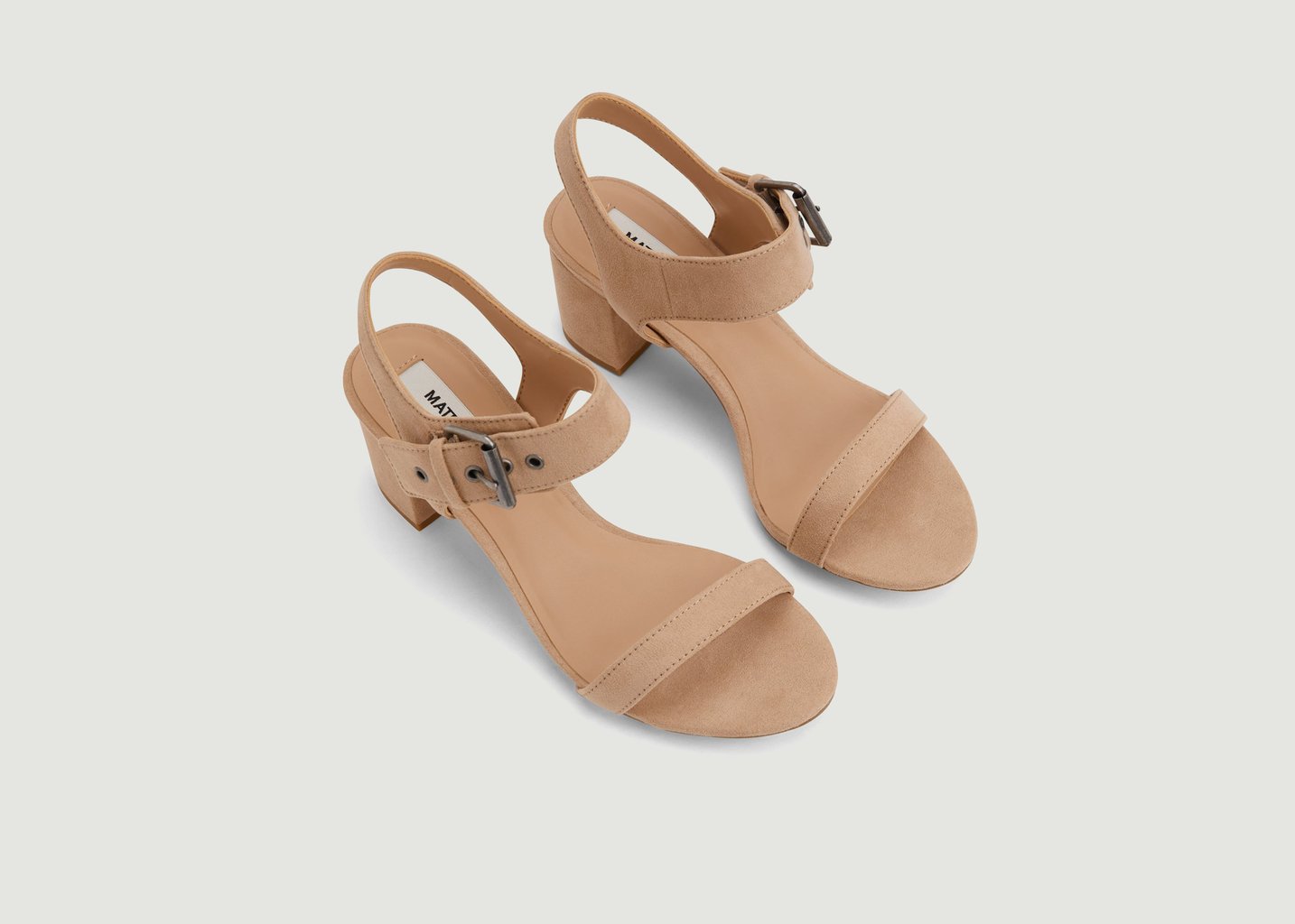 L'exception Sandales à Talons Elysa Naturel Matt & Nat