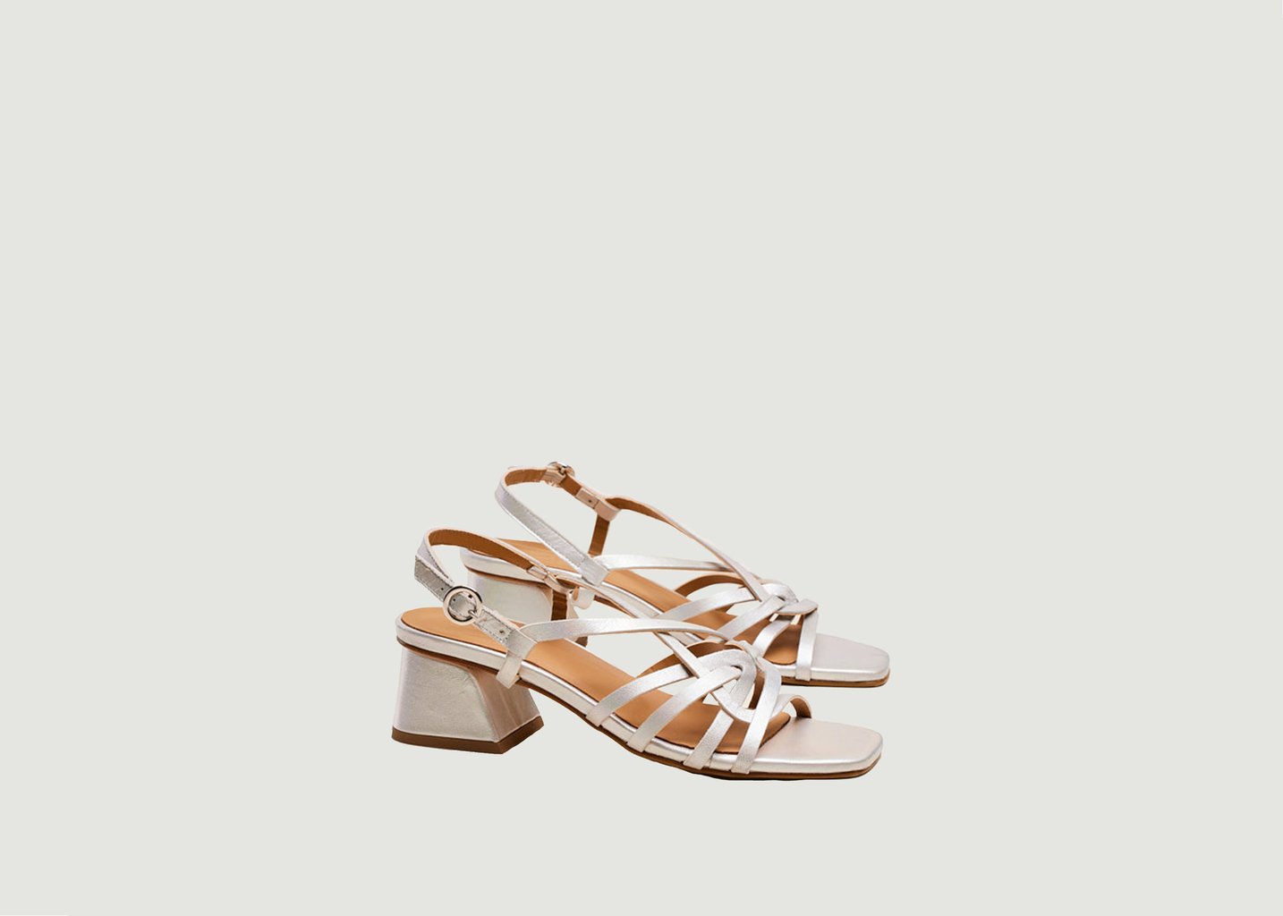 l'exception Sandales à talons Emilie Argent Odaje ex M.Moustache