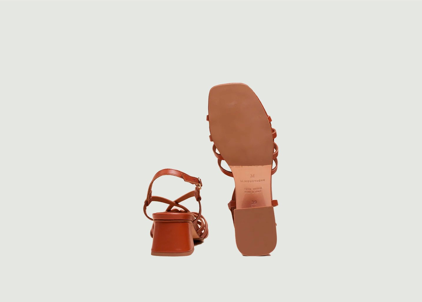 L'exception Sandales à Talons Emilie Cognac Odaje Ex M.Moustache