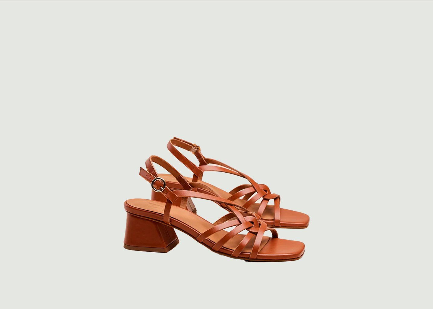 l'exception Sandales à talons Emilie Cognac Odaje ex M.Moustache