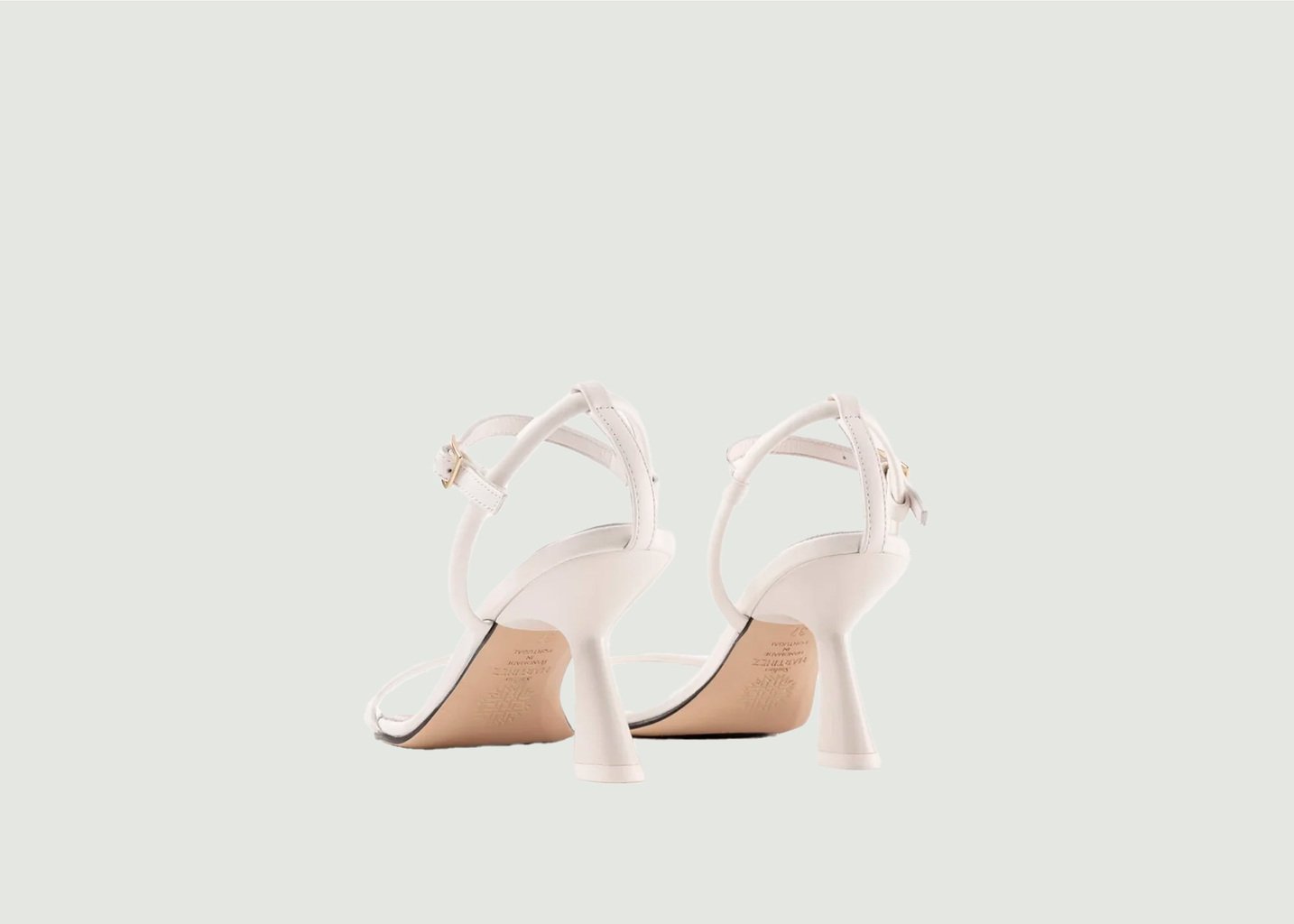 L'exception Sandales à Talons En Cuir Carolina Blanc Souliers Martinez
