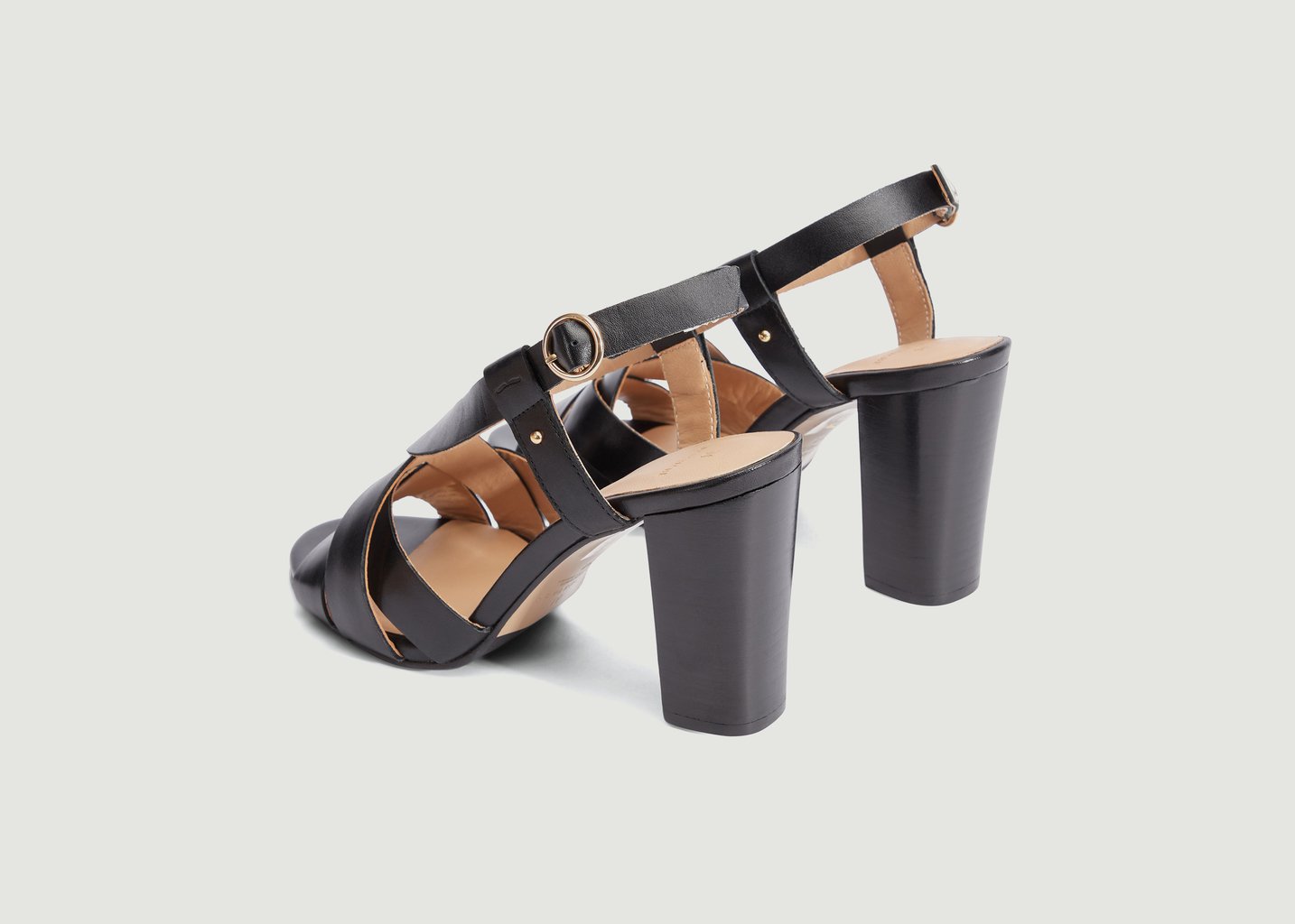 L'exception Sandales à Talons Hauts Lisa H Noir Odaje Ex M.Moustache