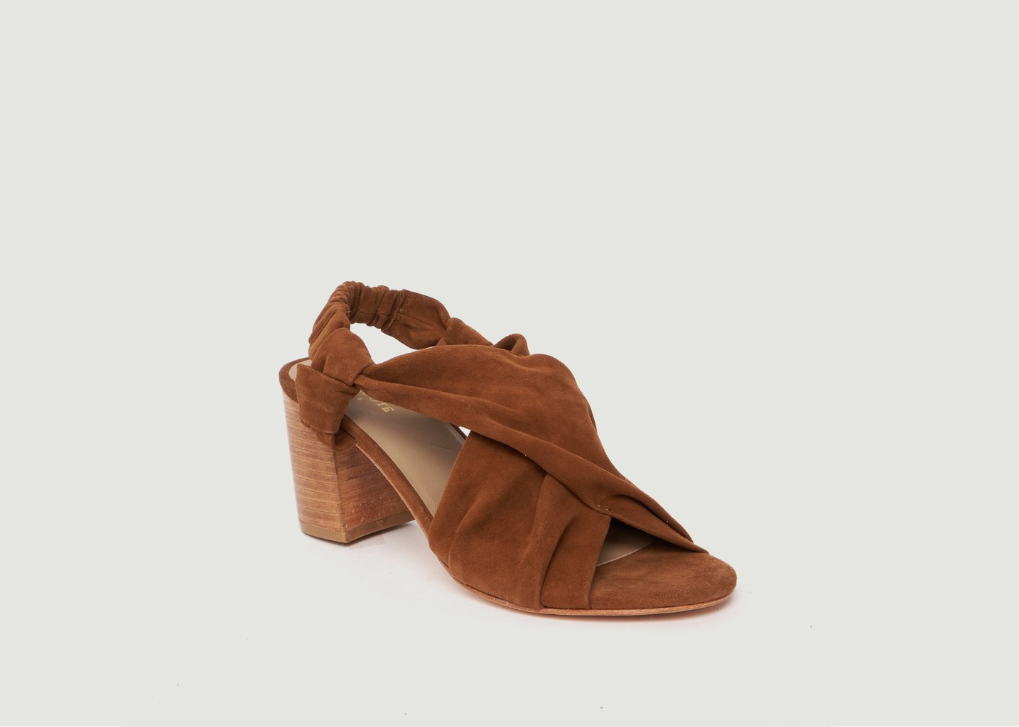 l'exception Sandales à talons Jill en cuir Tabac Petite Mendigote Paris