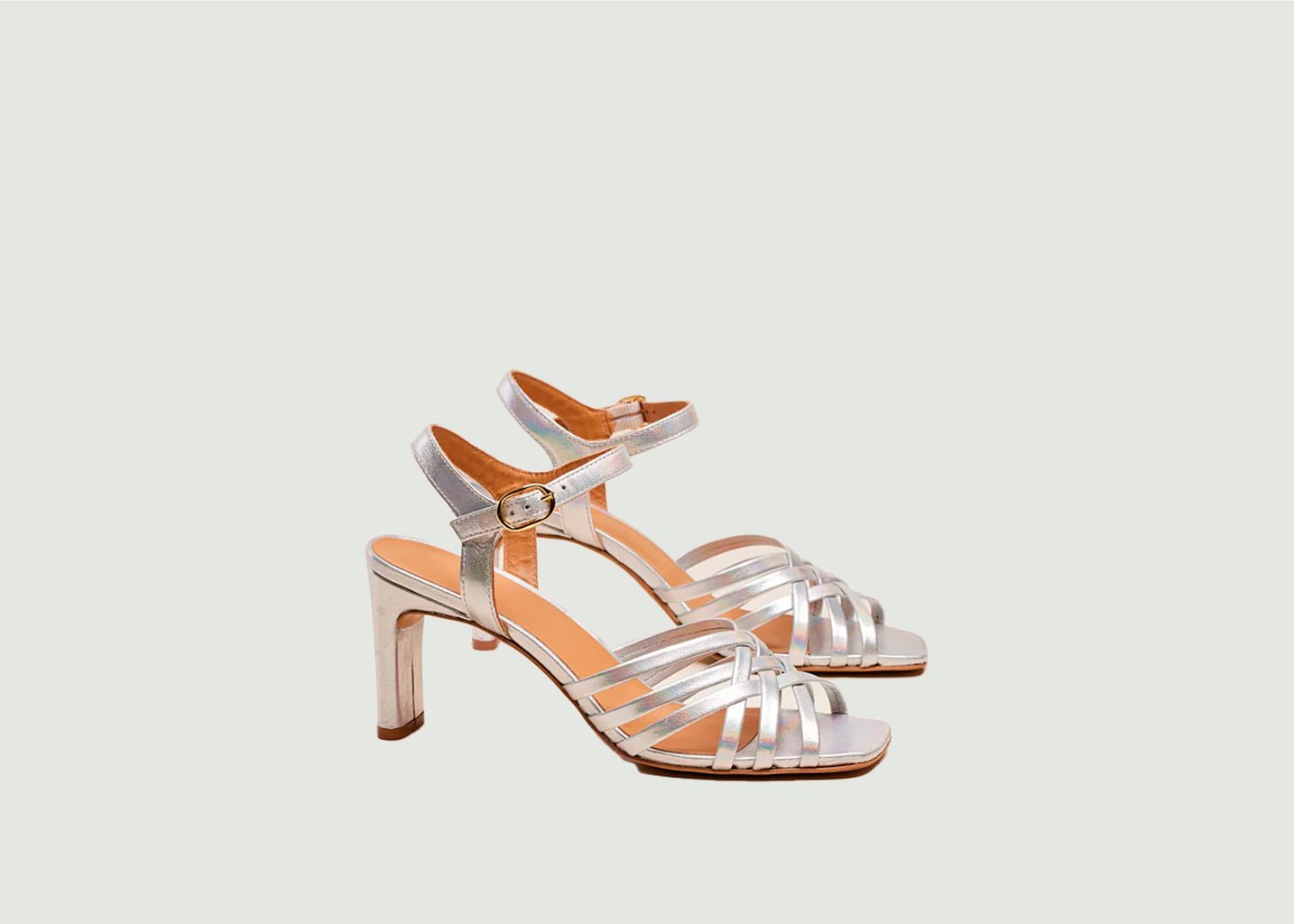 l'exception Sandales à Talons Lise Argent Odaje ex M.Moustache