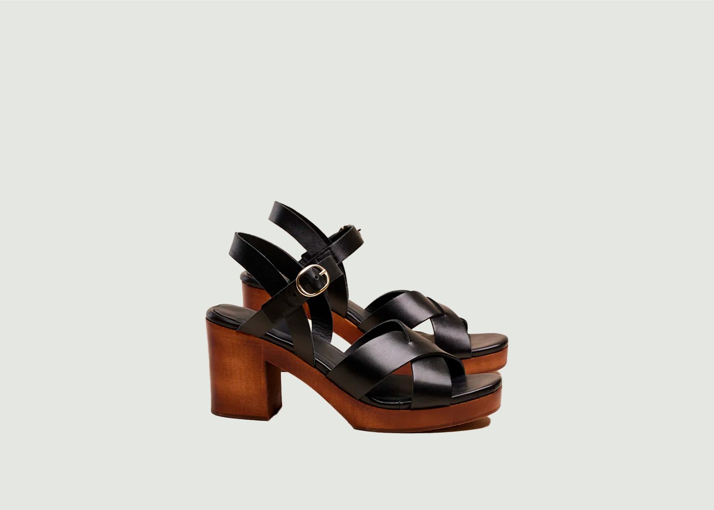 l'exception Sandales à talons Véra Noir Odaje ex M.Moustache