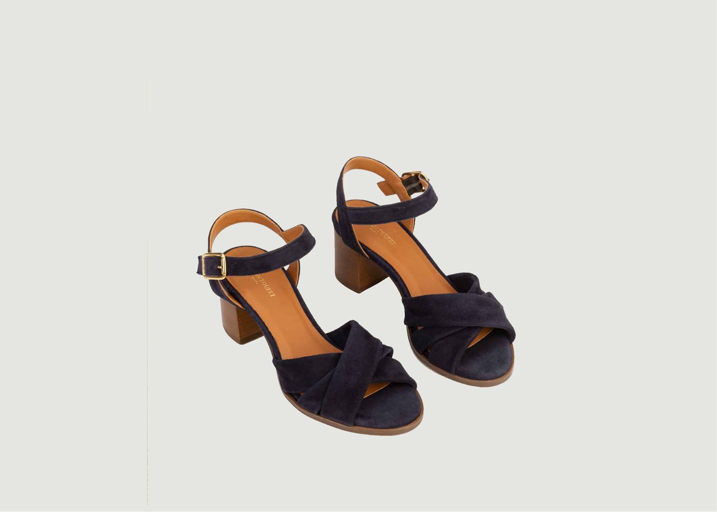 L'exception Sandales Antoinette Bleu Marine Maison Toufet