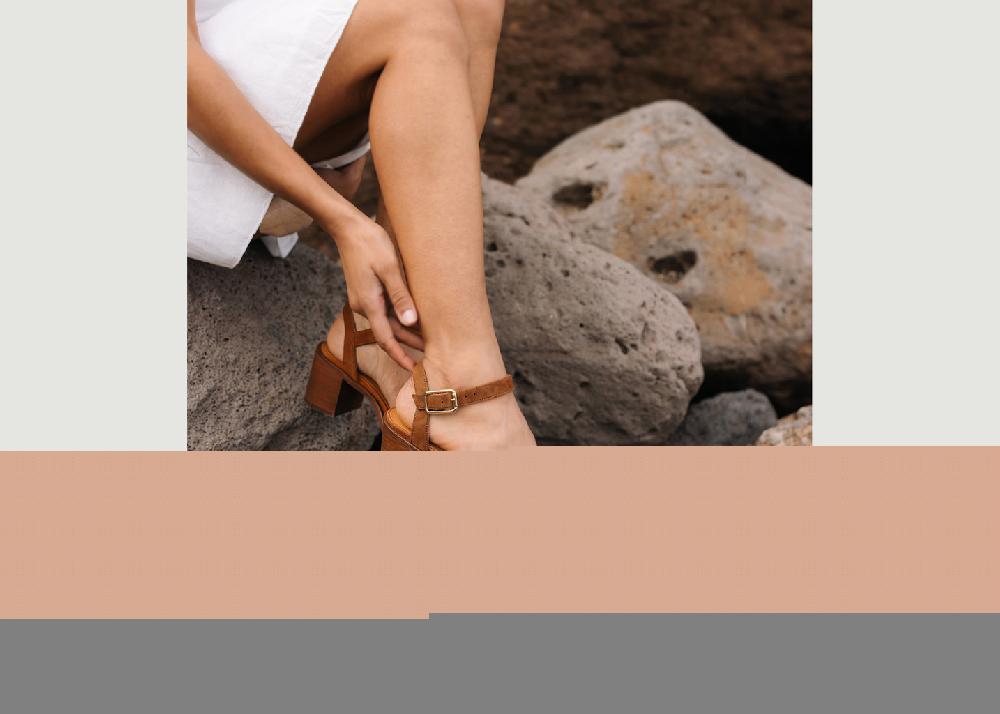 L'exception Sandales Antonella Cognac Maison Toufet