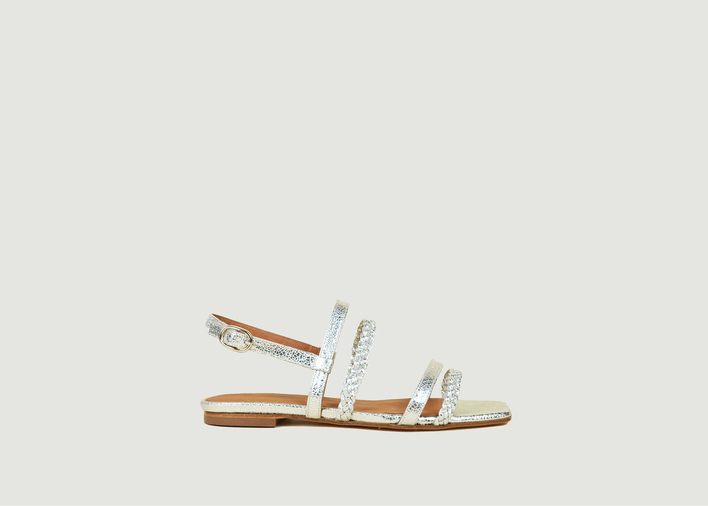l'exception Sandales Antonia plates Champagne Anaki
