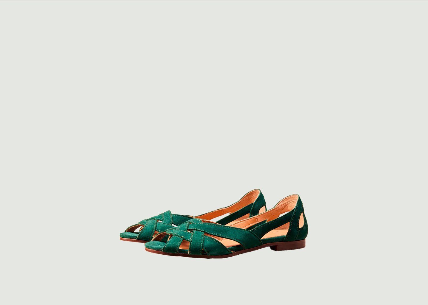 L'exception Sandales Clémentine Vert Sapin Odaje Ex M.Moustache