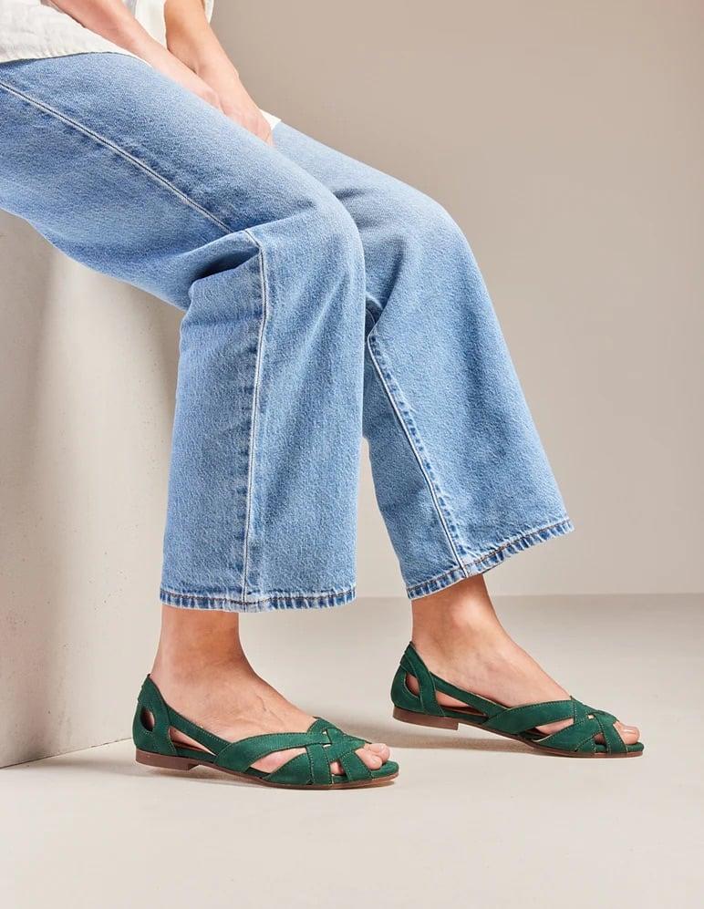 L'exception Sandales Clémentine Vert Sapin Odaje Ex M.Moustache