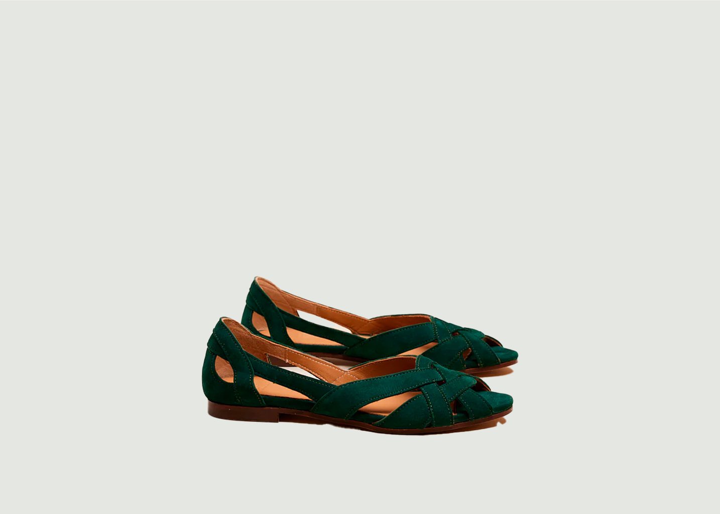 l'exception Sandales Clémentine Vert Sapin Odaje ex M.Moustache
