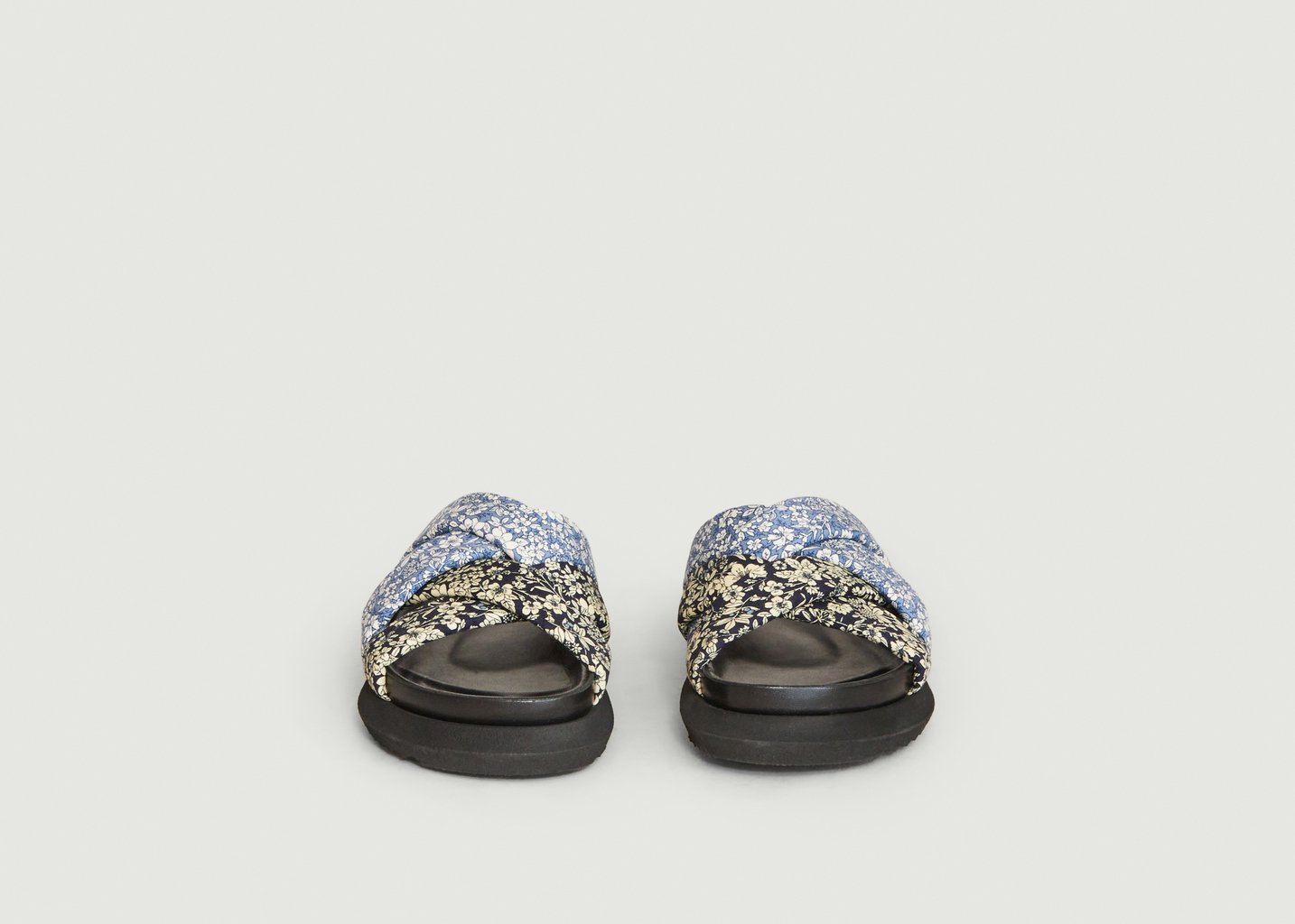 L'exception Sandales Croisées En Toile Clem Bleu Zespa