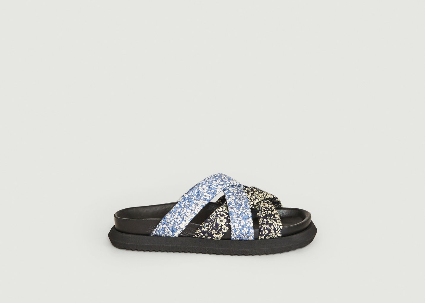 L'exception Sandales Croisées En Toile Clem Bleu Zespa