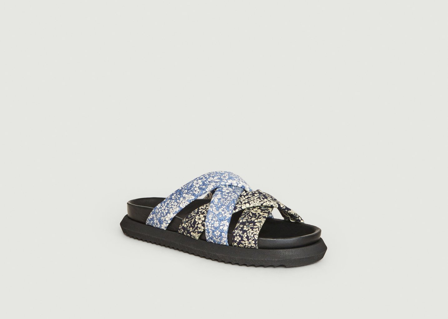 l'exception Sandales croisées en toile Clem Bleu Zespa