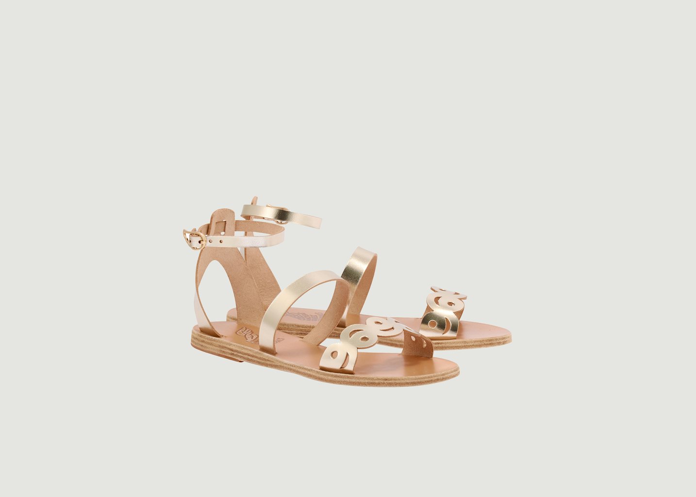 L'exception Sandales En Cuir Dysi Or Ancient Greek Sandals