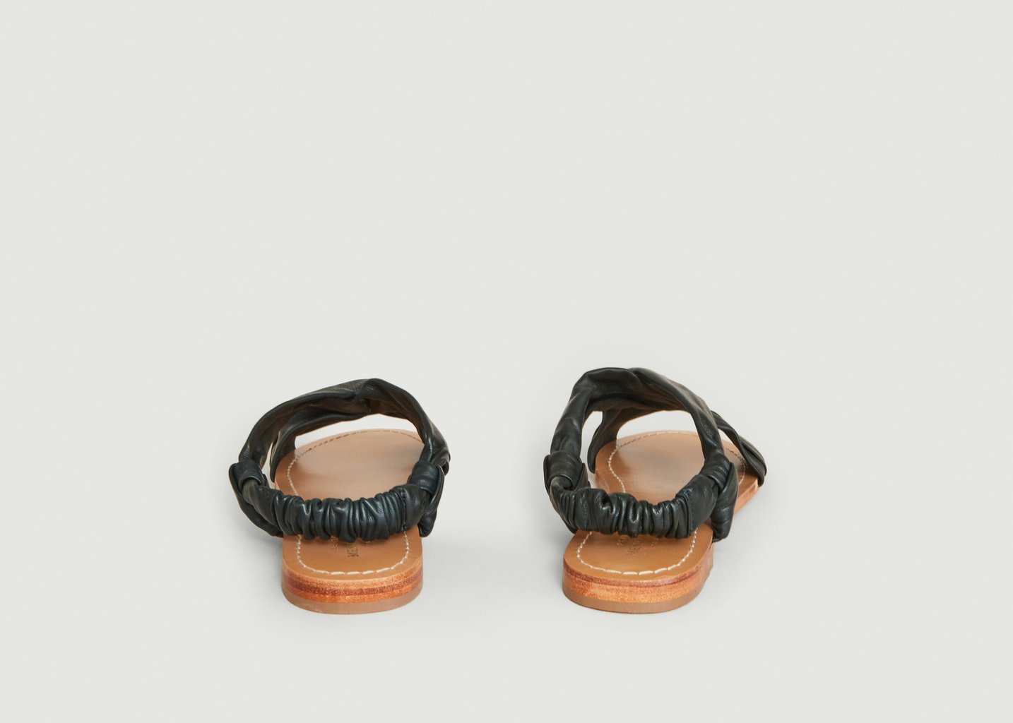 L'exception Sandales En Cuir Jill Vert Sapin Petite Mendigote Paris