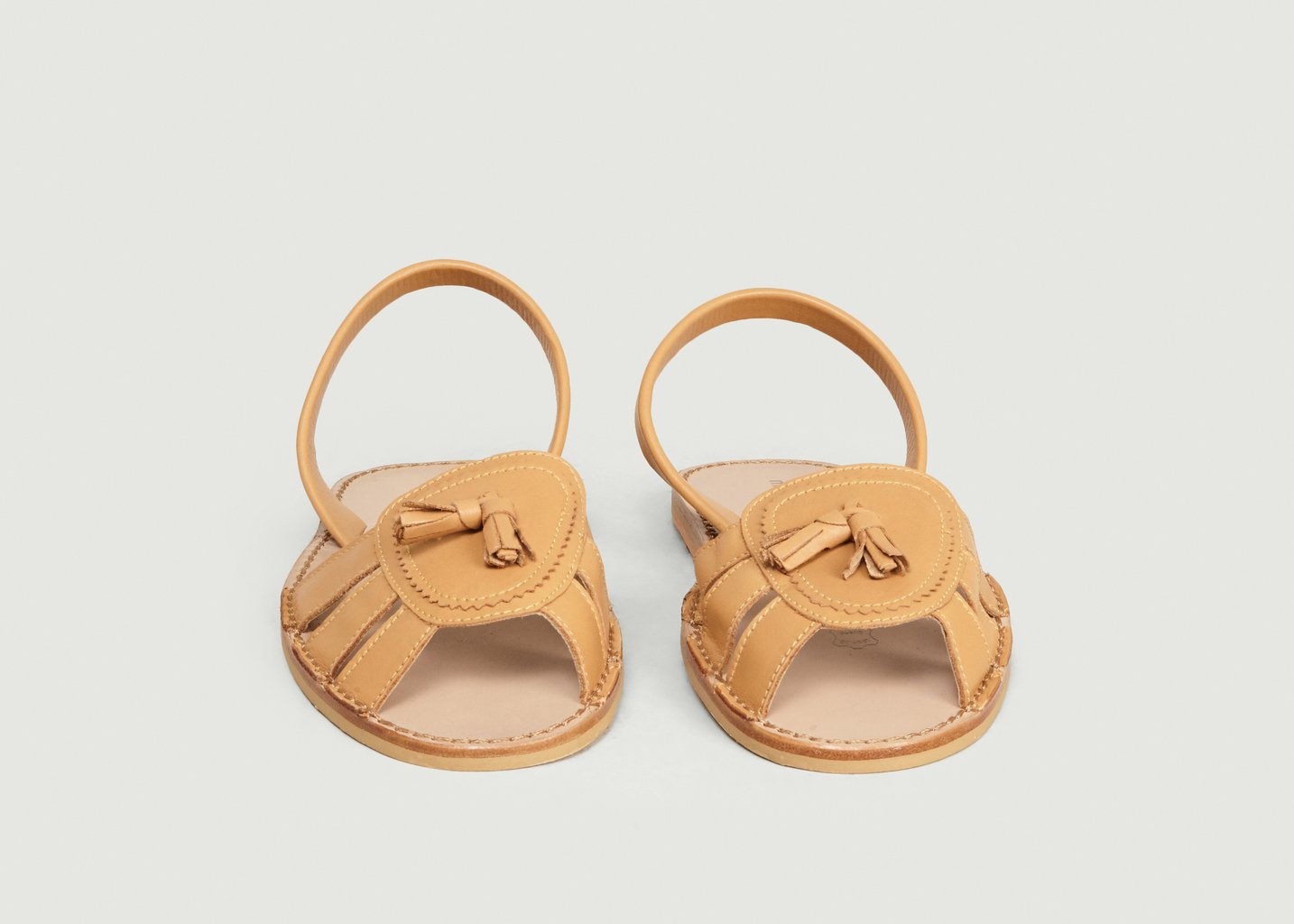 L'exception Sandales En Cuir Neo 2 Naturel Minorquines
