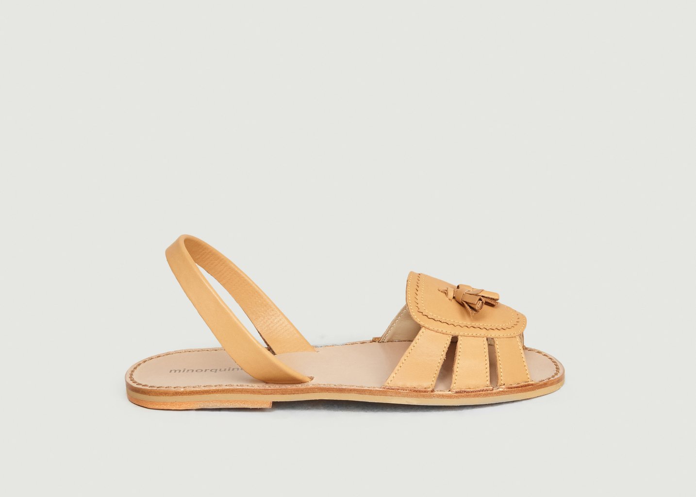 L'exception Sandales En Cuir Neo 2 Naturel Minorquines