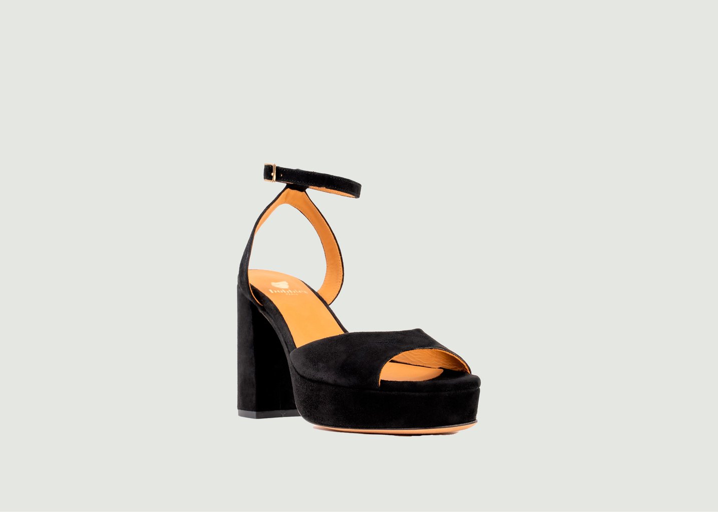 L'exception Sandales En Cuir Suédé à Plateforme Lisa Noir Bobbies Paris