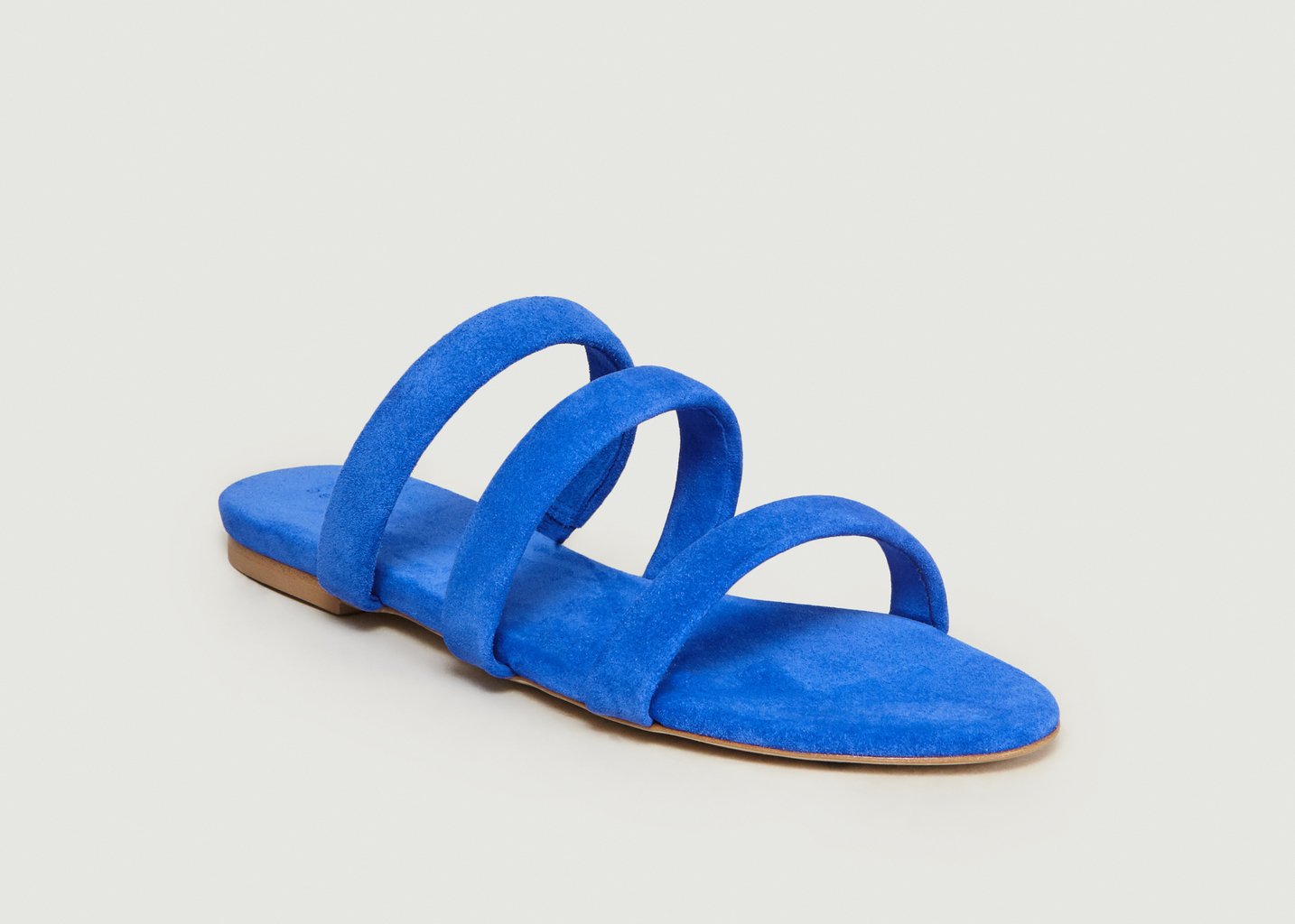l'exception Sandales En Cuir Suédé Chrissy Bleu Aeyde