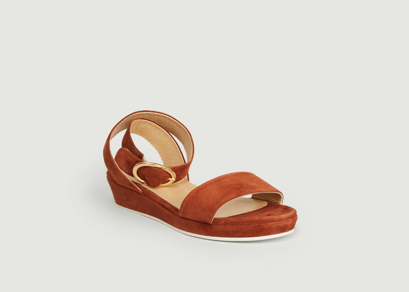 l'exception Sandales en cuir velours Romane Fauve Anne Thomas Chaussures