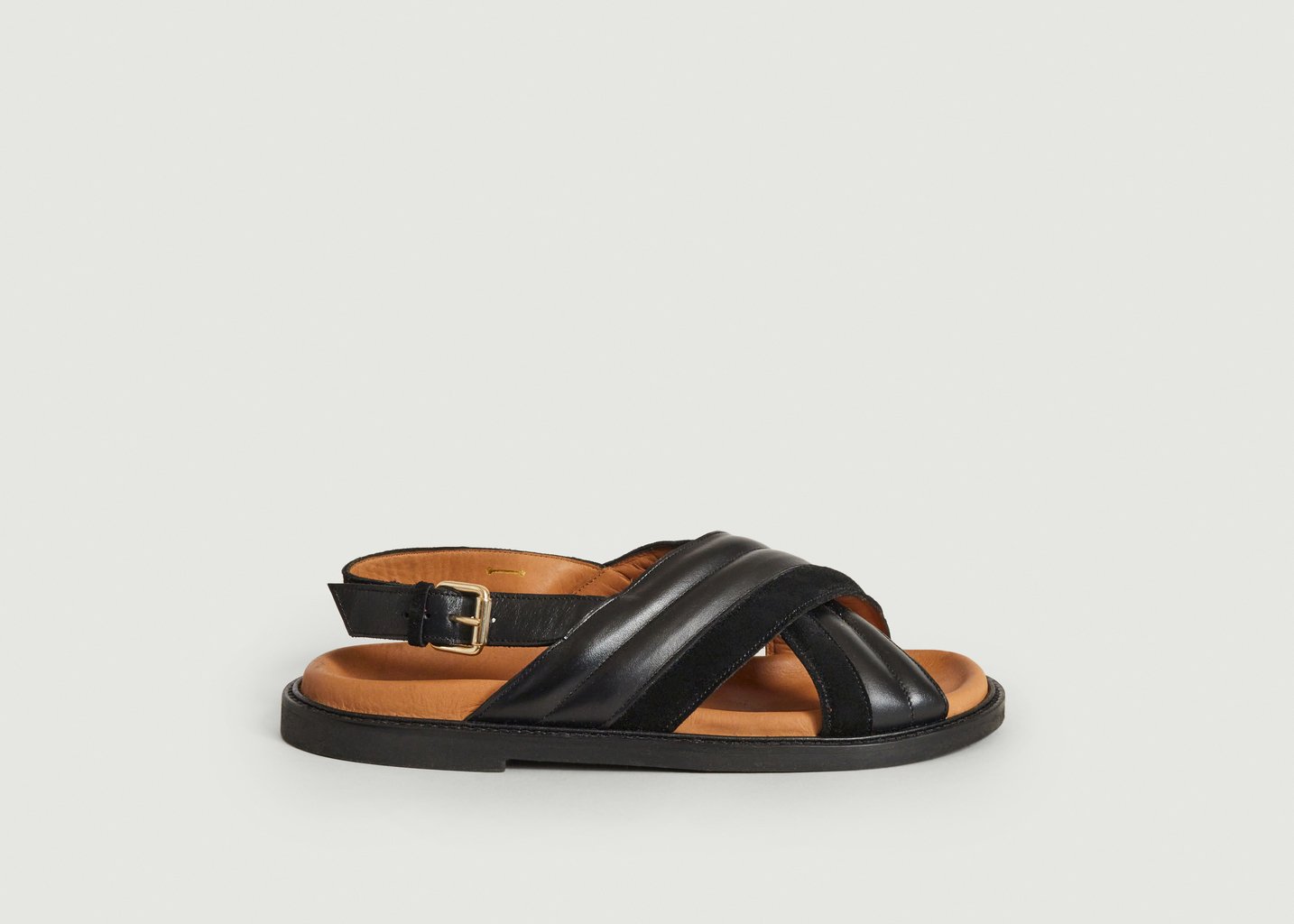 L'exception Sandales En Cuir Ylva L'Exception X Anthology Noir L'Exception Paris