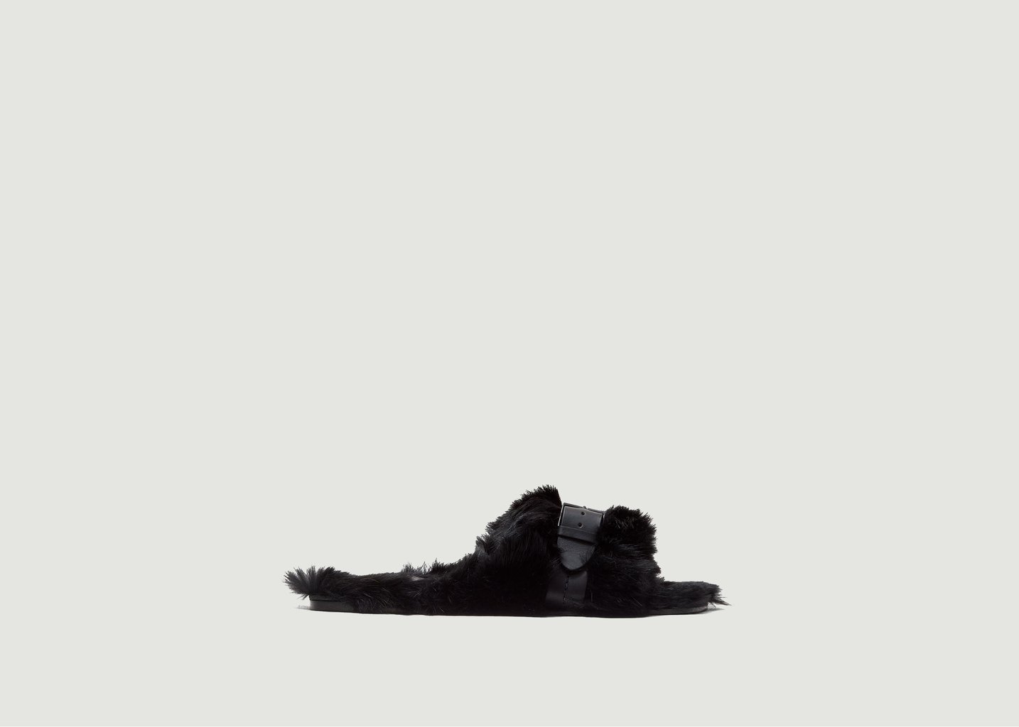 l'exception Sandales en fourrure Irina Noir Clergerie