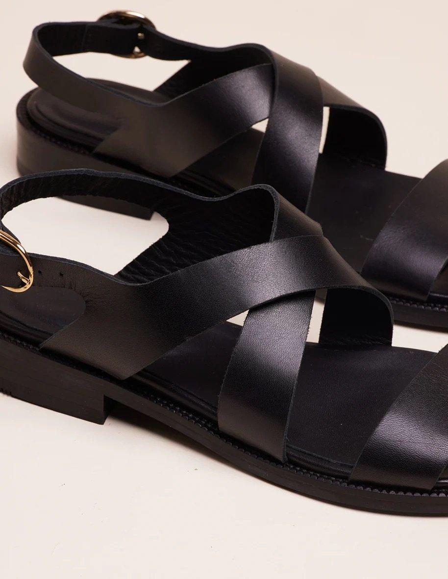L'exception Sandales Iris Noir Odaje Ex M.Moustache