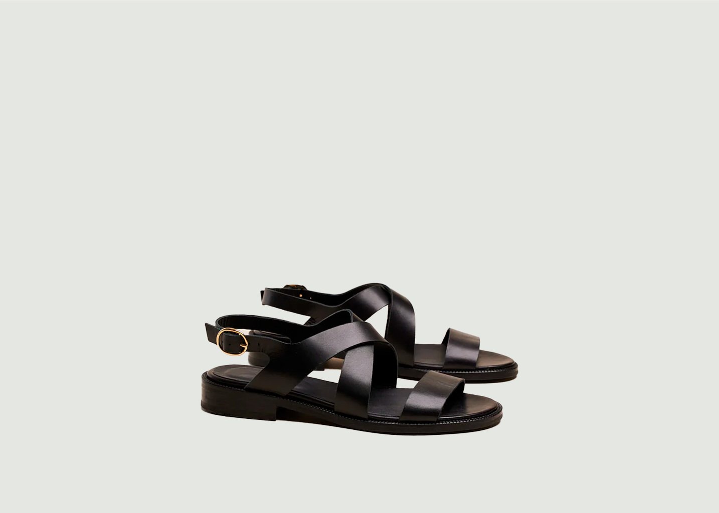 l'exception Sandales Iris Noir Odaje ex M.Moustache