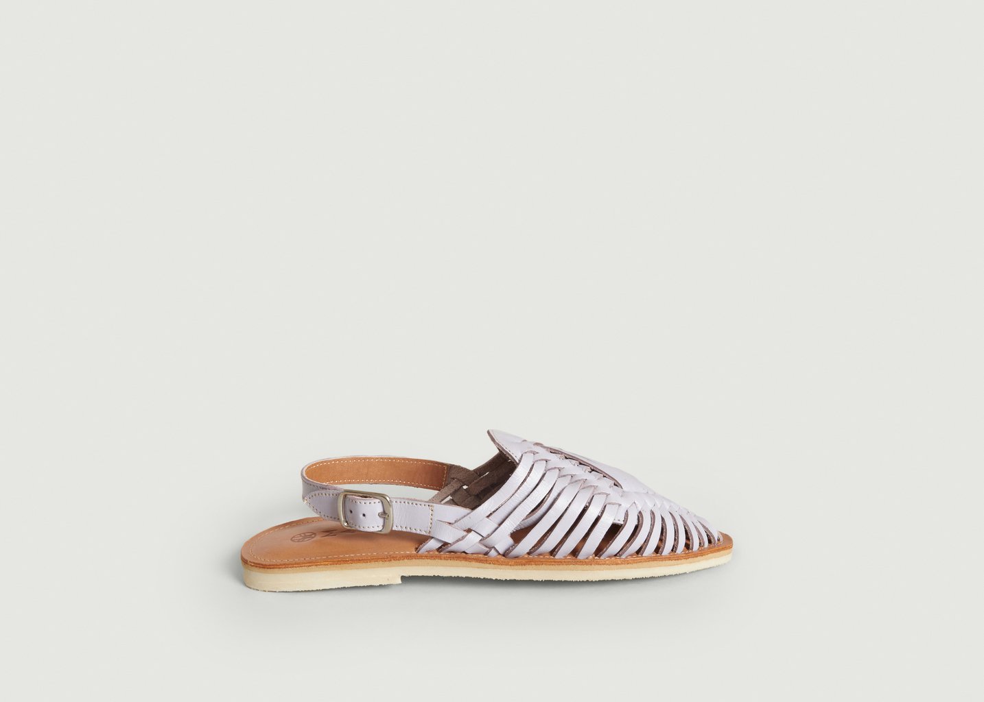 L'exception Sandales Luisa En Cuir De Vachette Lilas Mapache