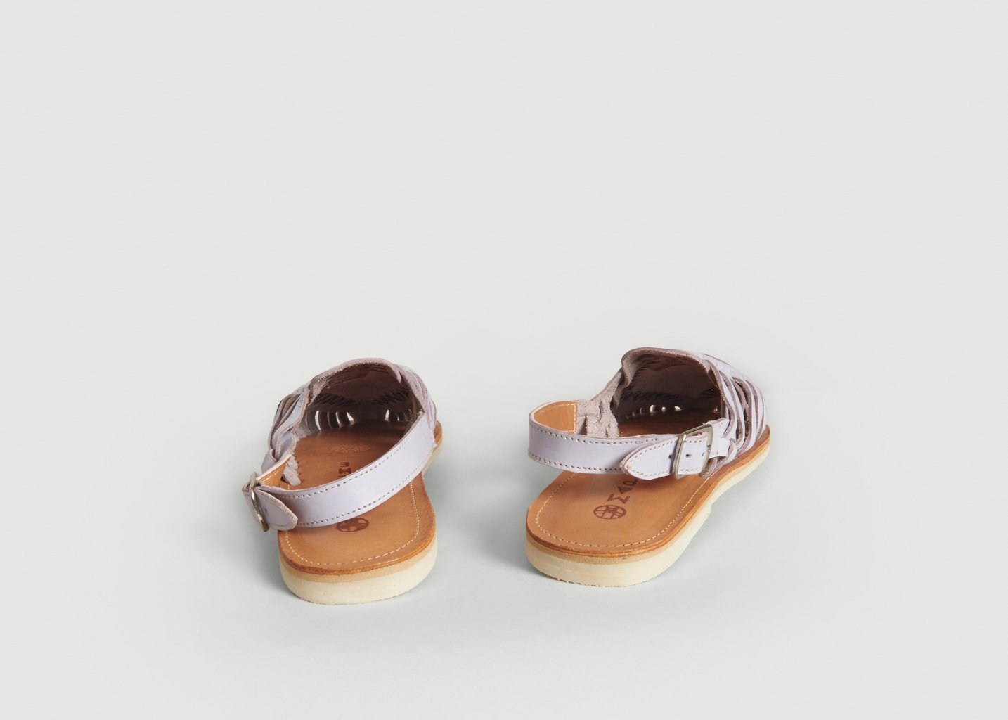 L'exception Sandales Luisa En Cuir De Vachette Lilas Mapache